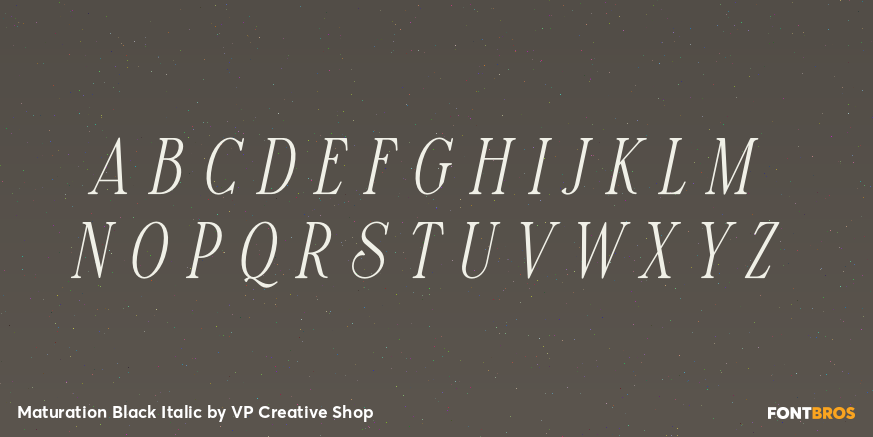 Maturation Black Italic Font Poster #1