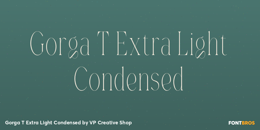 Gorga T Extra Light Condensed Font Poster #1