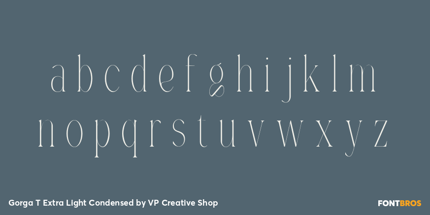 Gorga T Extra Light Condensed Font Poster #3