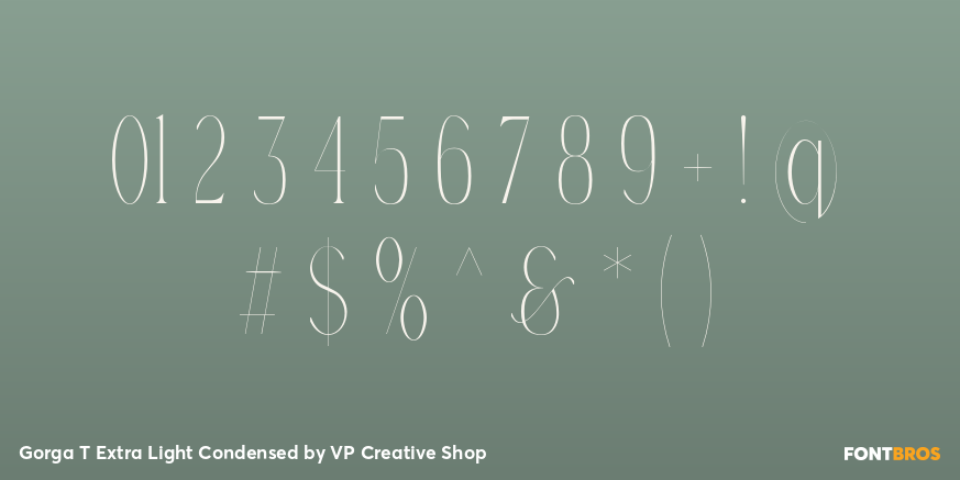 Gorga T Extra Light Condensed Font Poster #4
