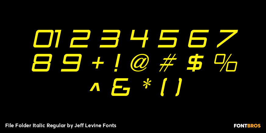 File Folder Italic Regular Font Poster #4