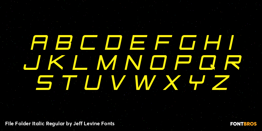 File Folder Italic Regular Font Poster #2