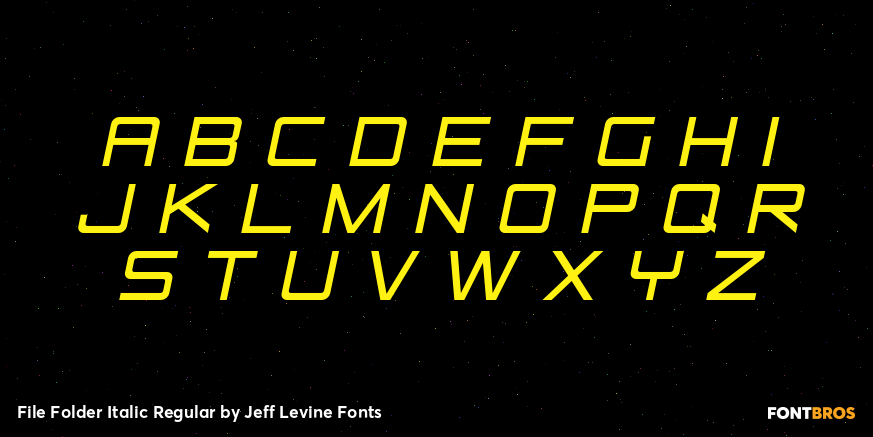 File Folder Italic Regular Font Poster #2