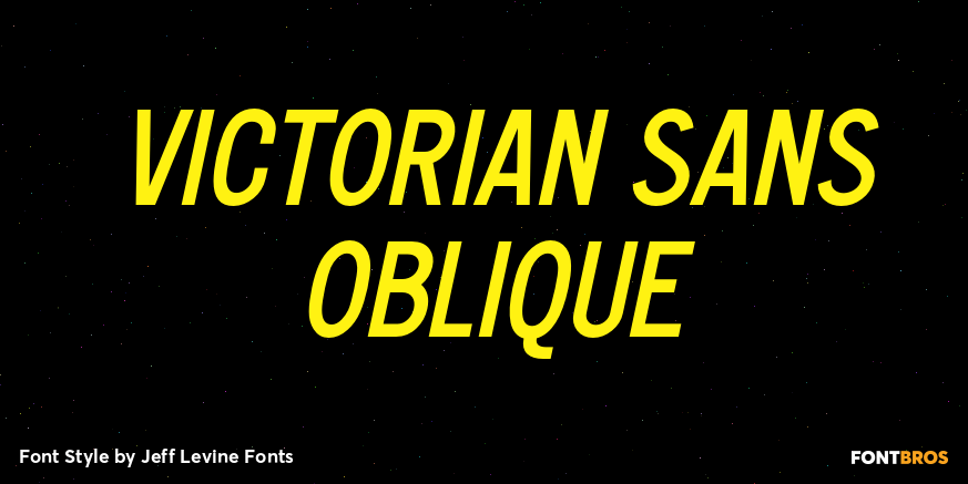 Victorian Sans Oblique Font Poster #1