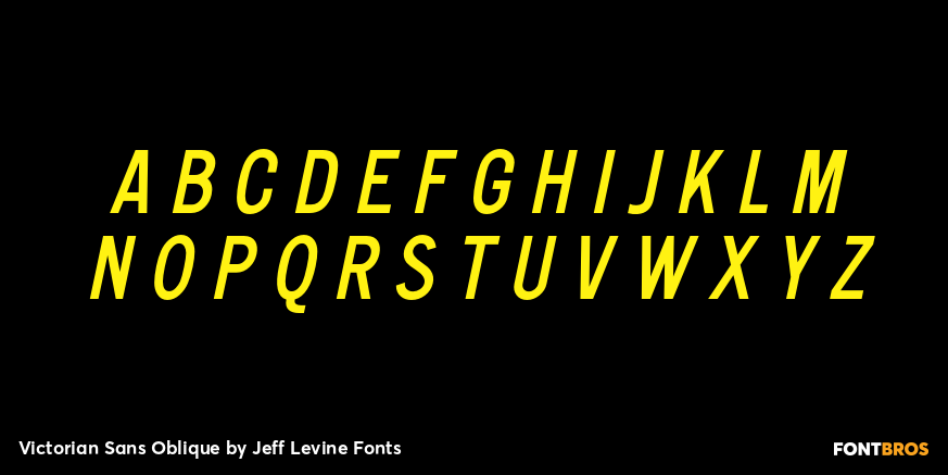 Victorian Sans Oblique Font Poster #2