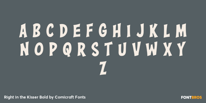 Right in the Kisser Bold Font Poster #3