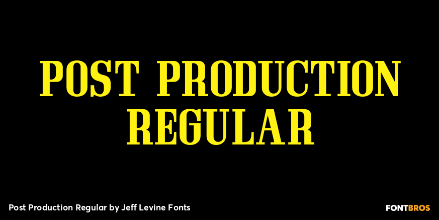 Post Production Regular Font Poster #1
