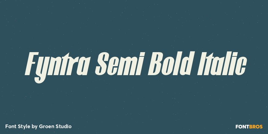 Fyntra Semi Bold Italic Poster