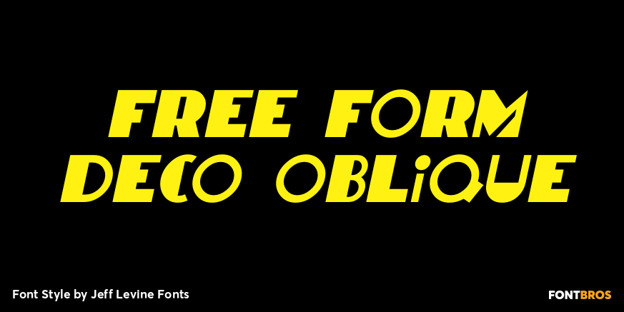 Free Form Deco Oblique Font Poster #1