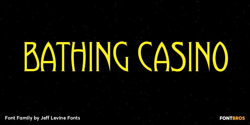 Bathing Casino Font Poster