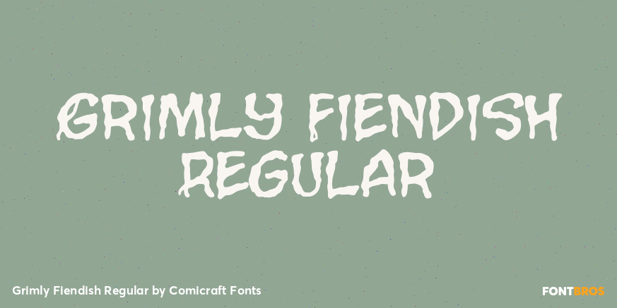 Grimly Fiendish Regular Font Poster #1