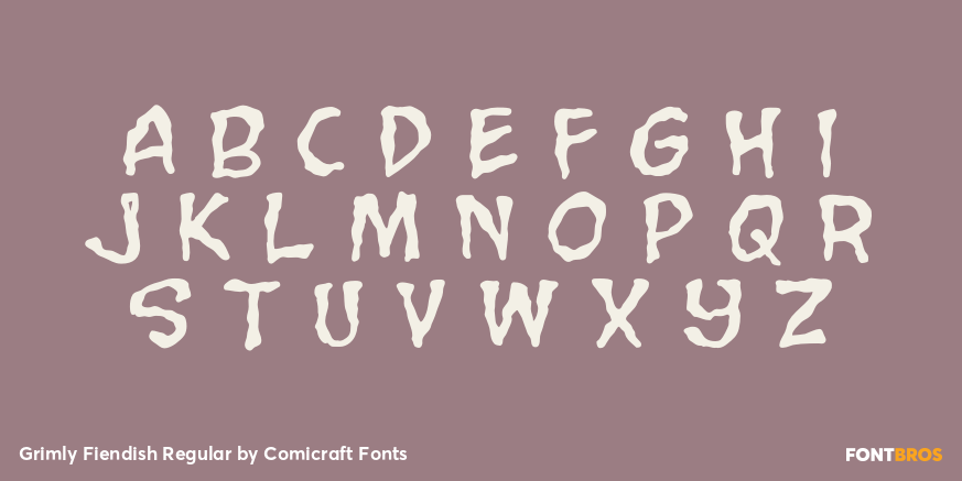 Grimly Fiendish Regular Font Poster #3