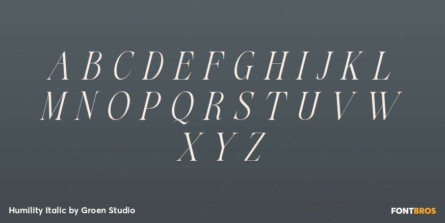 Humility Italic Font Poster #2