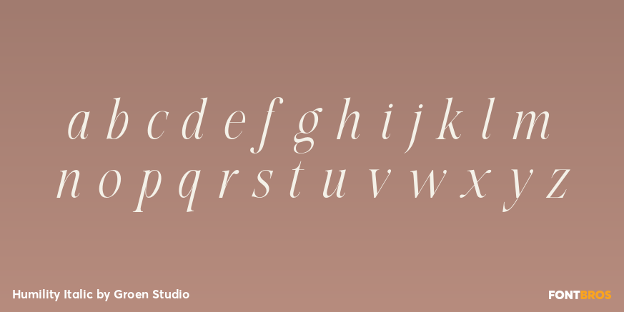 Humility Italic Font Poster #3