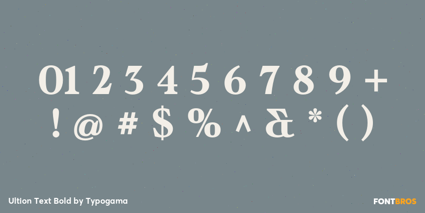 Ultion Text Bold Font Poster #1