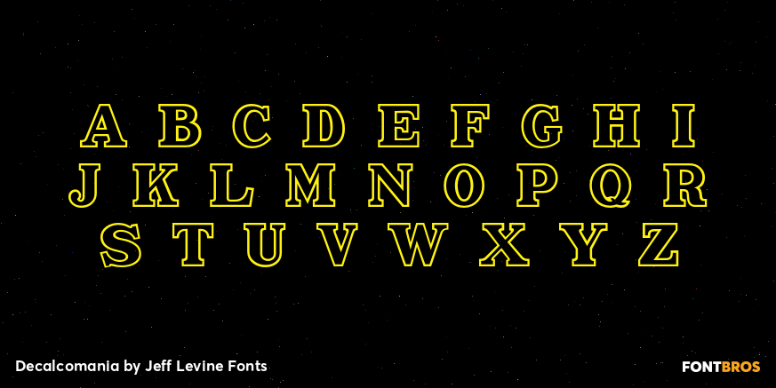 Decalcomania Font Poster #3