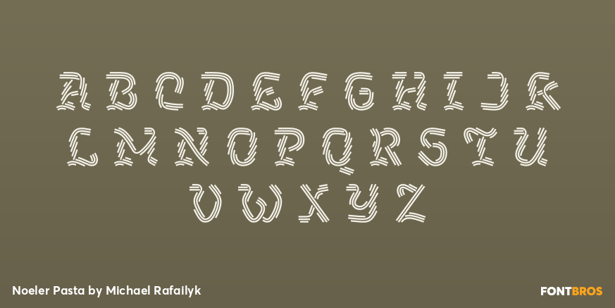 Noeler Pasta Font Poster #2