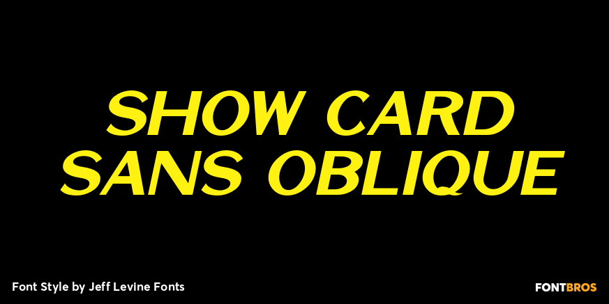 Show Card Sans Oblique Poster