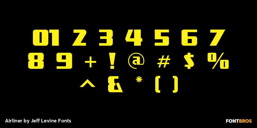 Airliner Font Poster #4