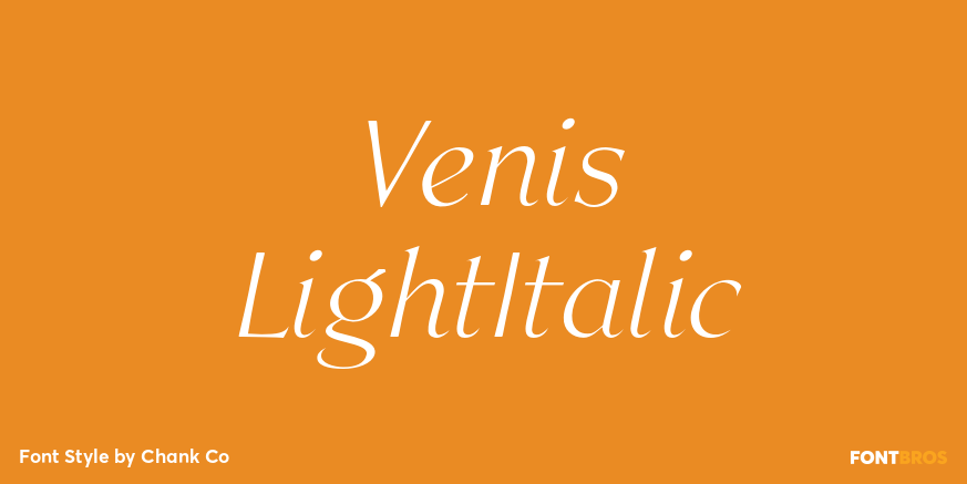 Venis LightItalic Poster