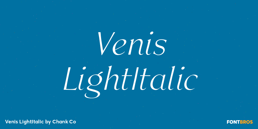 Venis LightItalic Poster