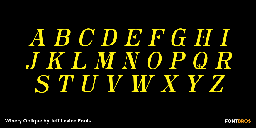 Winery Oblique Font Poster #2