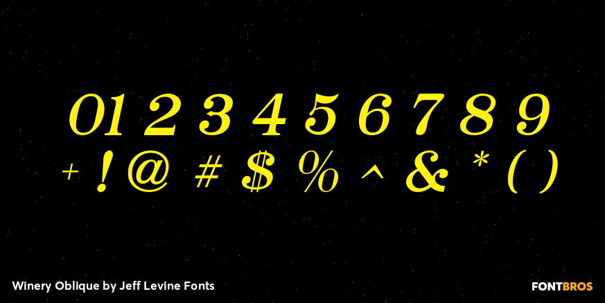 Winery Oblique Font Poster #4