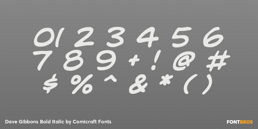 Dave Gibbons Bold Italic Font Poster #4