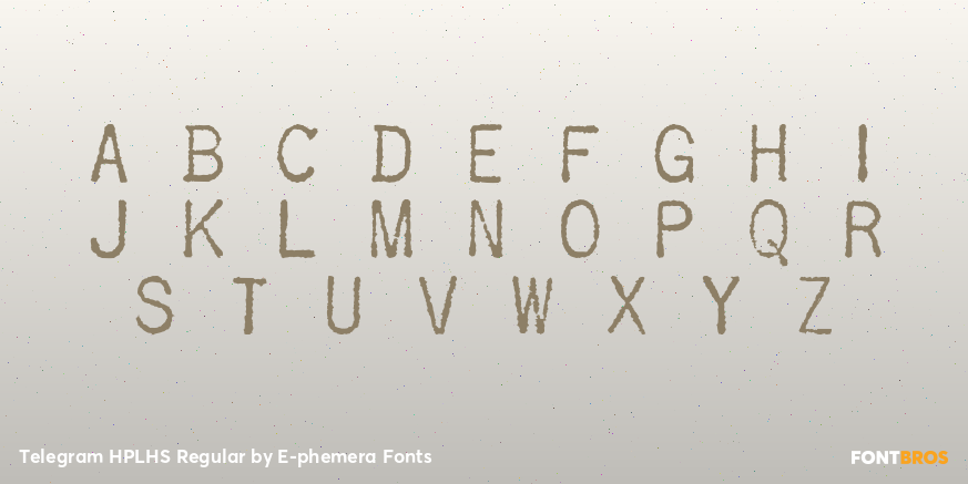 Telegram HPLHS Regular Font Poster #1