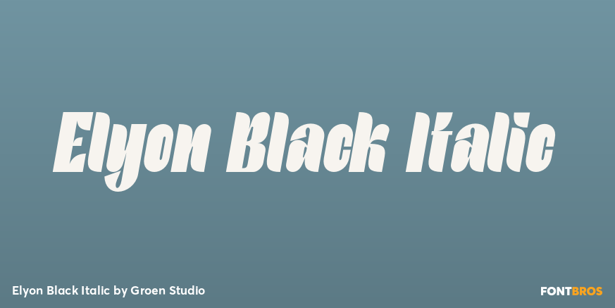 Elyon Black Italic Poster