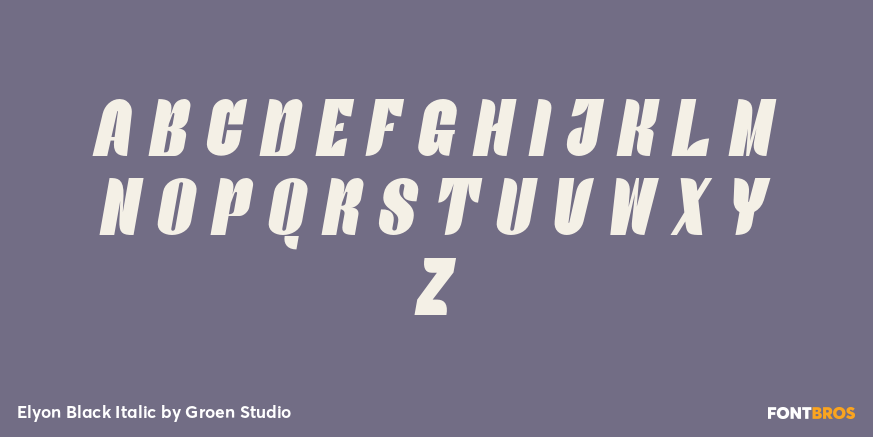 Elyon Black Italic Font Poster #2
