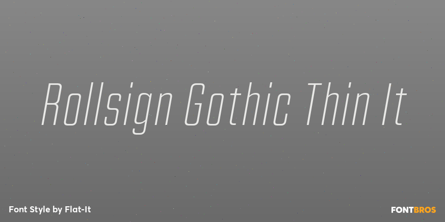 Rollsign Gothic Thin It Poster