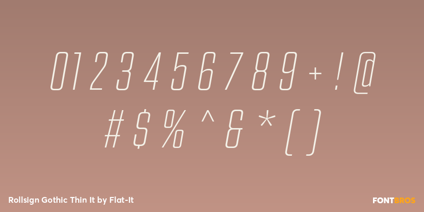 Rollsign Gothic Thin It Font Poster #4