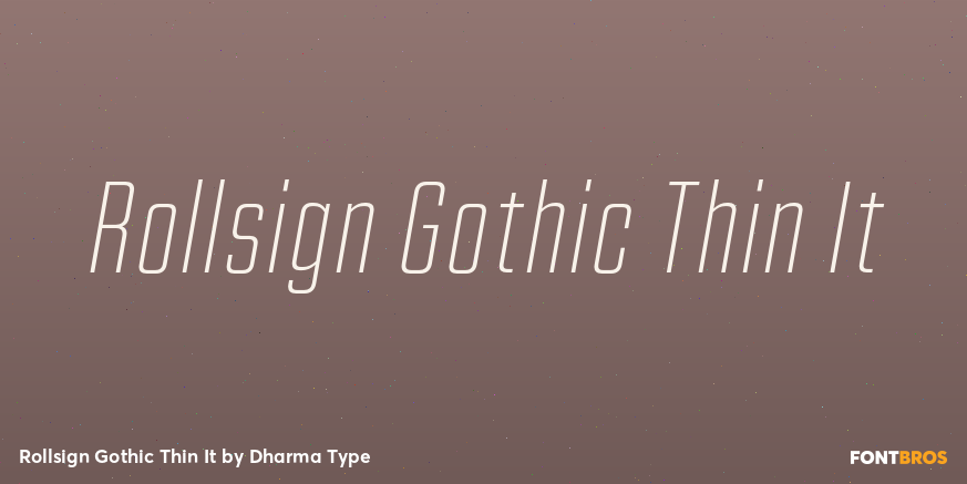 Rollsign Gothic Thin It Poster