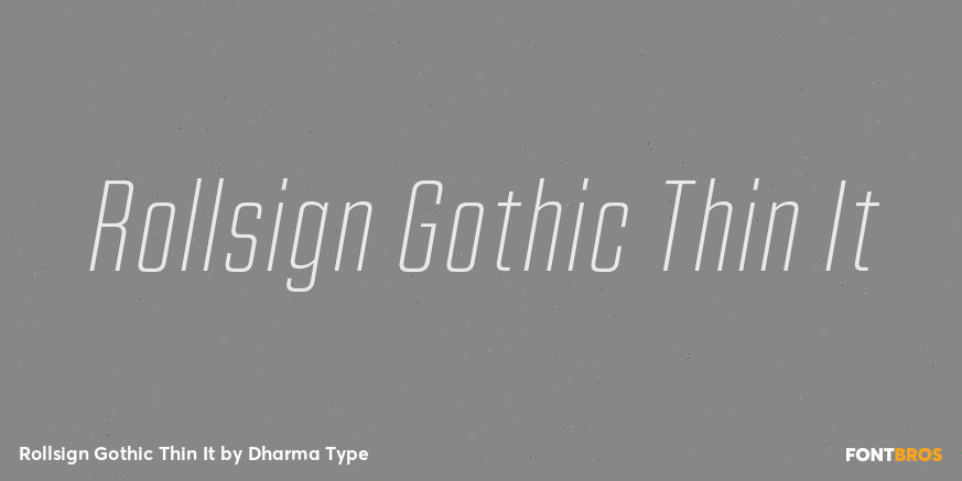 Rollsign Gothic Thin It Poster