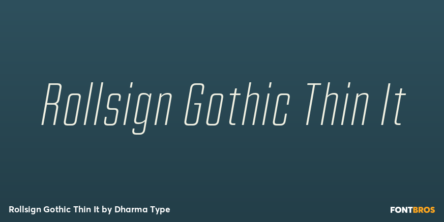 Rollsign Gothic Thin It Poster