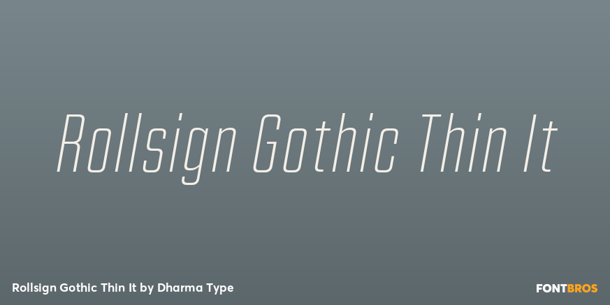 Rollsign Gothic Thin It Poster