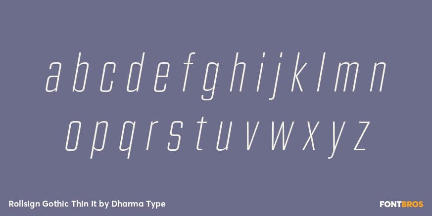 Rollsign Gothic Thin It Font Poster #3