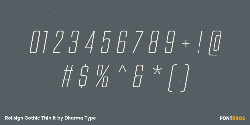 Rollsign Gothic Thin It Font Poster #4