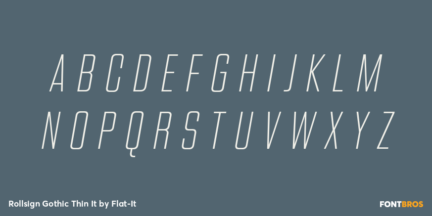 Rollsign Gothic Thin It Font Poster #2