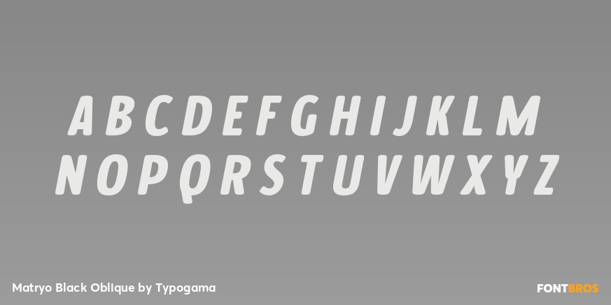 Matryo Black Oblique Font Poster #1