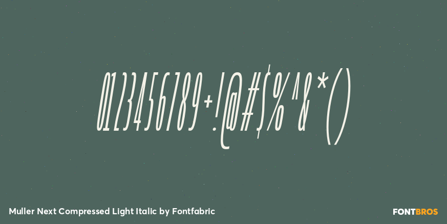 Muller Next Compressed Light Italic Font Poster #4