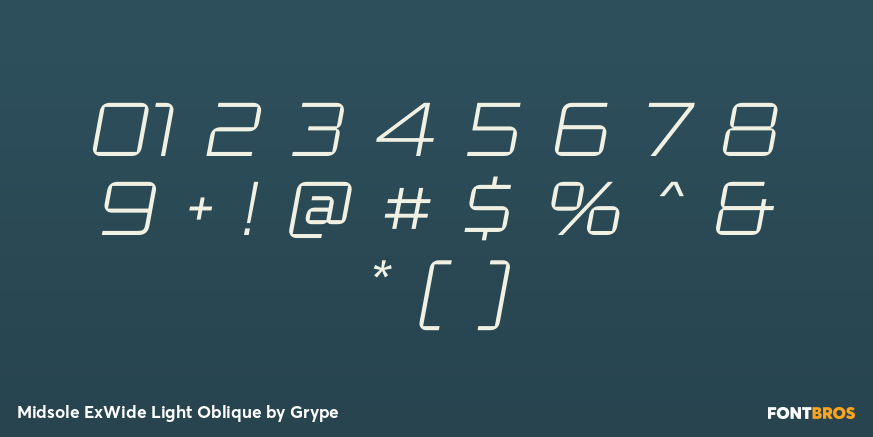 Midsole ExWide Light Oblique Font Poster #4