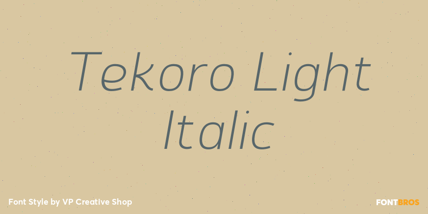 Tekoro Light Italic Poster