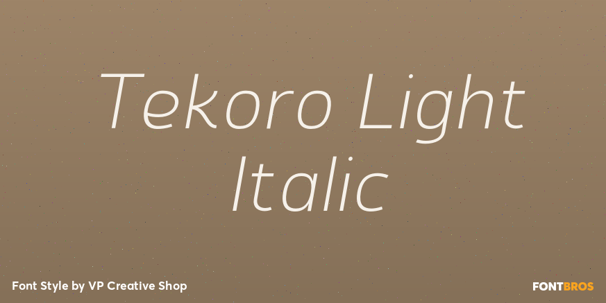 Tekoro Light Italic Poster
