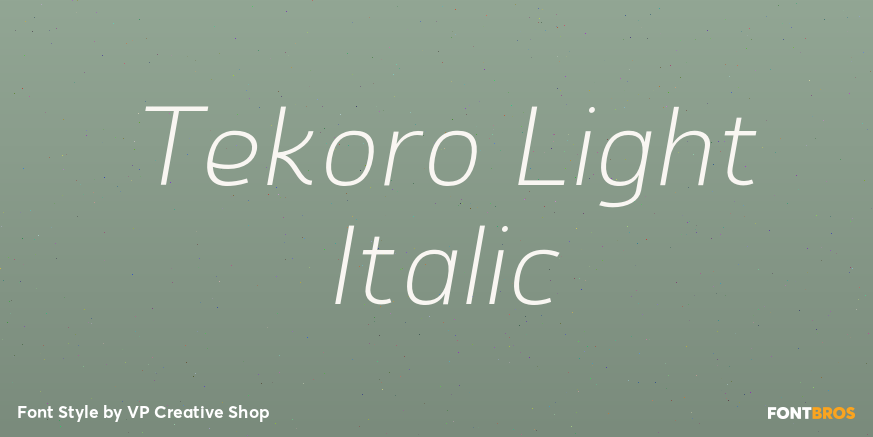 Tekoro Light Italic Poster