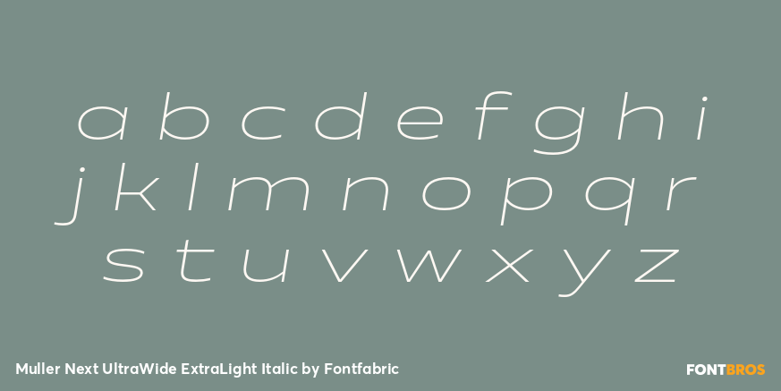 Muller Next UltraWide ExtraLight Italic Font Poster #3