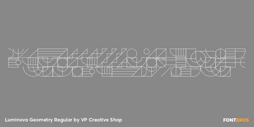 Luminova Geometry Regular Font Poster #1