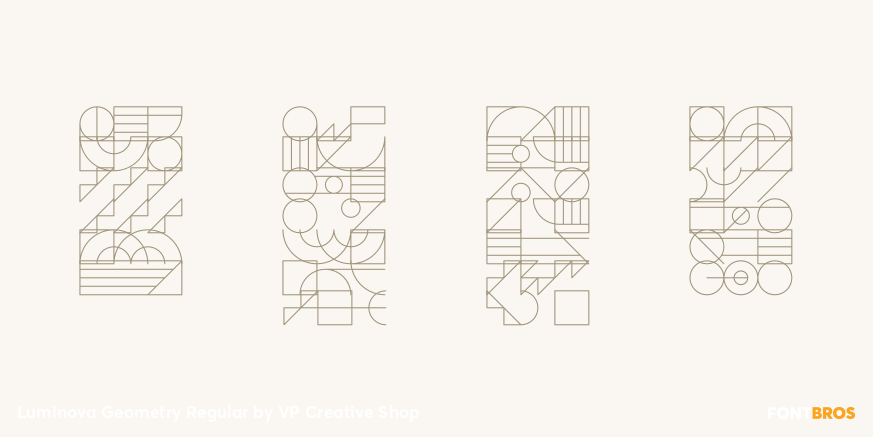 Luminova Geometry Regular Font Poster #2