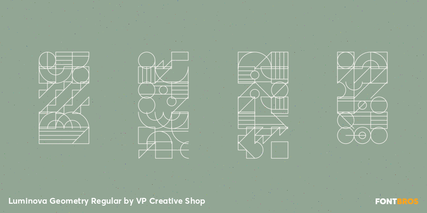 Luminova Geometry Regular Font Poster #3